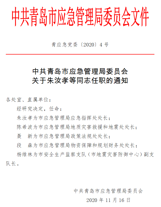 塔城市应急管理局人事任命，构建更强大、高效应急管理体系